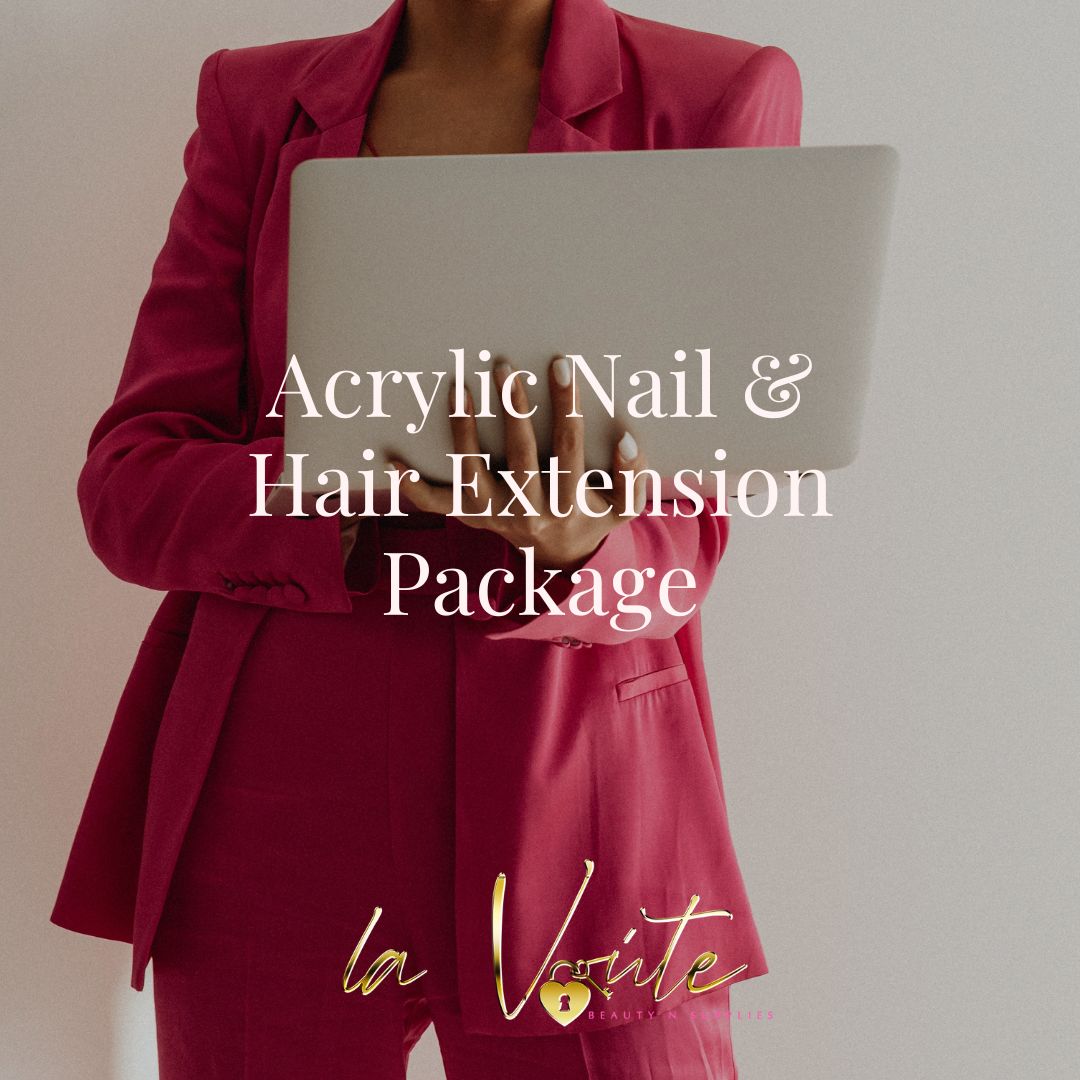 Acrylic Nail & Hair Extension Package
