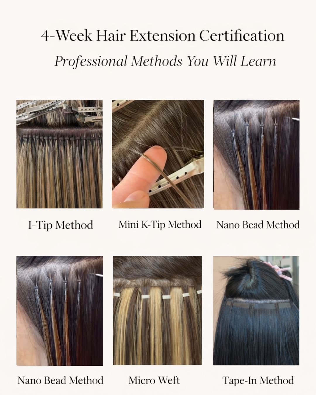 4 week Hair Extension Certification Program